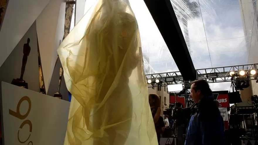 Registro de los preparativos este sábado para la gala 90 de los Premios de Oscar, en el teatro Dolby en Hollywood, en Los Ángeles (California, EE.UU.