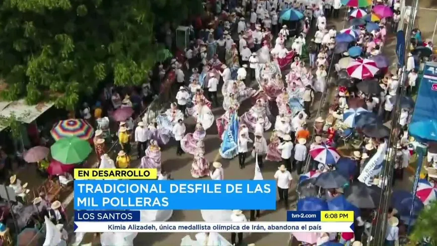 Desfile de las Mil Polleras engalana las calles de Las Tablas