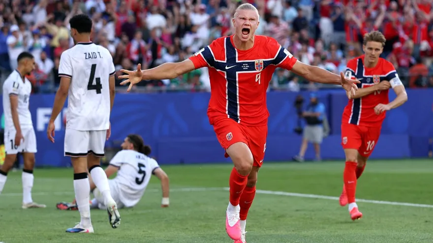 Erling Haaland brilló en el ataque frente a Irak