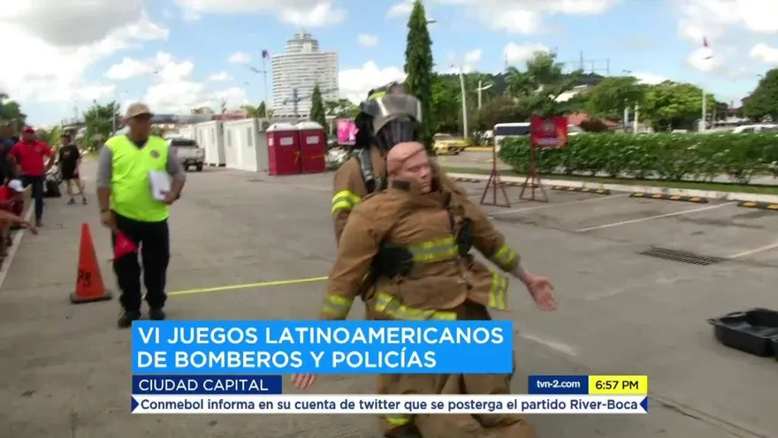 Policías y bomberos de varios países compiten en Panamá