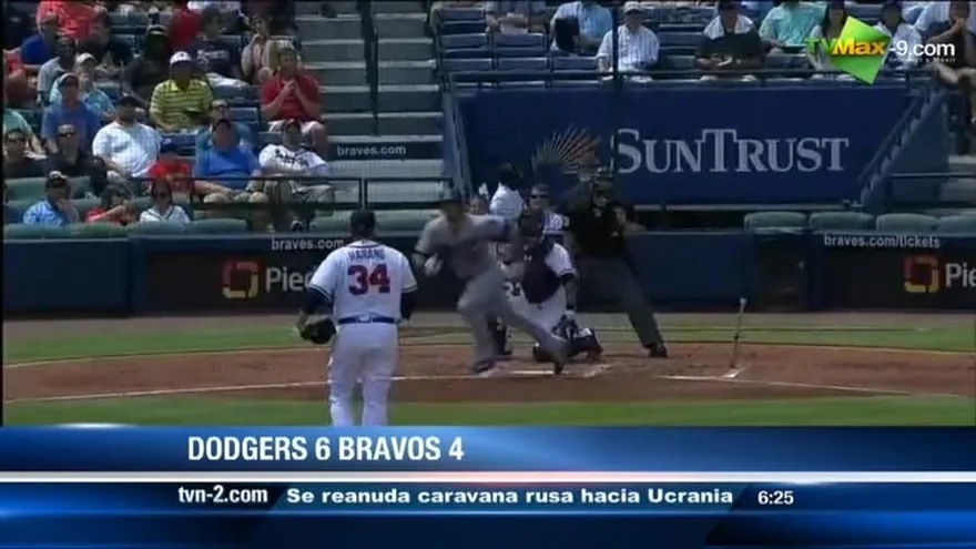 MLB: Dodgers vencieron 6-4 a Bravos