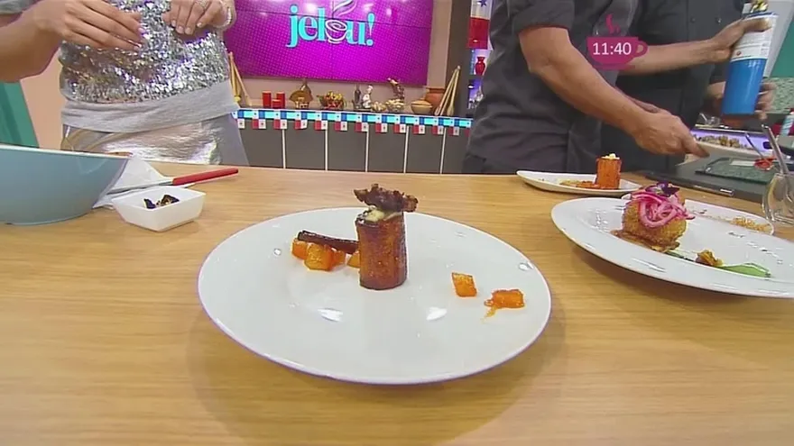 Changa de maíz nuevo con ceviche de corvina frito