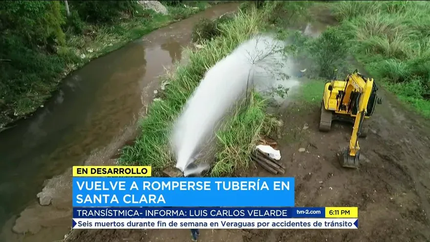 Tubería en el Matías Hernández sufre nuevo percance