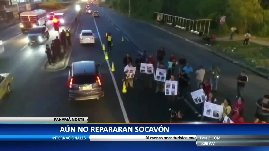 Residentes en Panamá Norte protestan y cierran vía