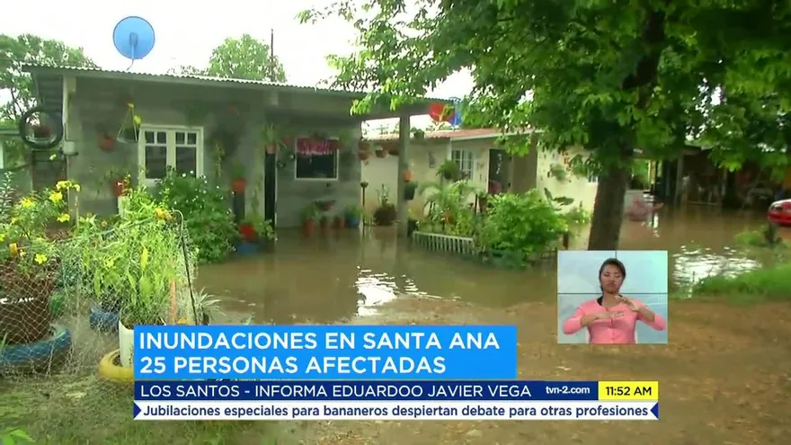 Varias personas afectadas por inundaciones en Santa Ana de Los Santos