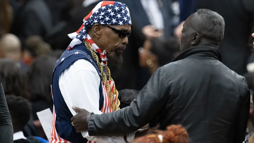 Mr. T en el funeral de Jesse Jackson