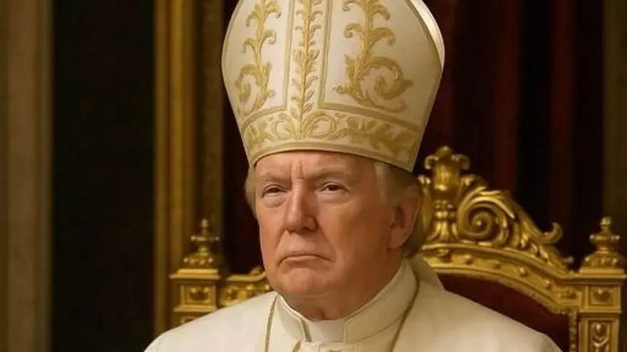Imagen de Trump vestido de papa y hecha con IA