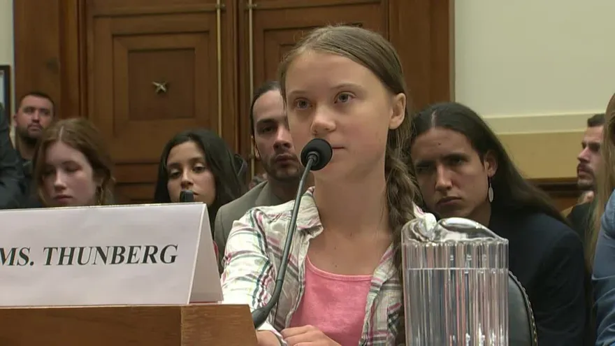 Greta Thunberg pide al Congreso de EEUU que tome acciones reales sobre el clima