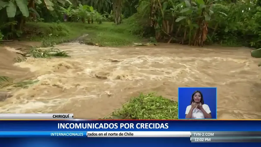 Inundaciones bloquean acceso a comunidad Las Marías en Chiriquí