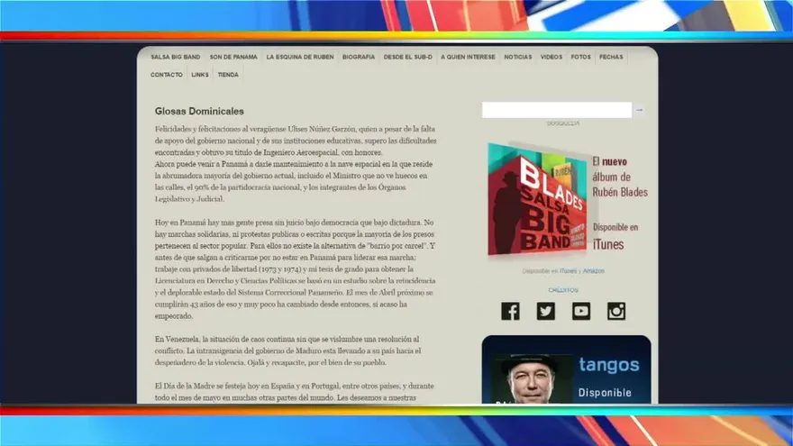 Rubén Blades le responde a Nicolás Maduro