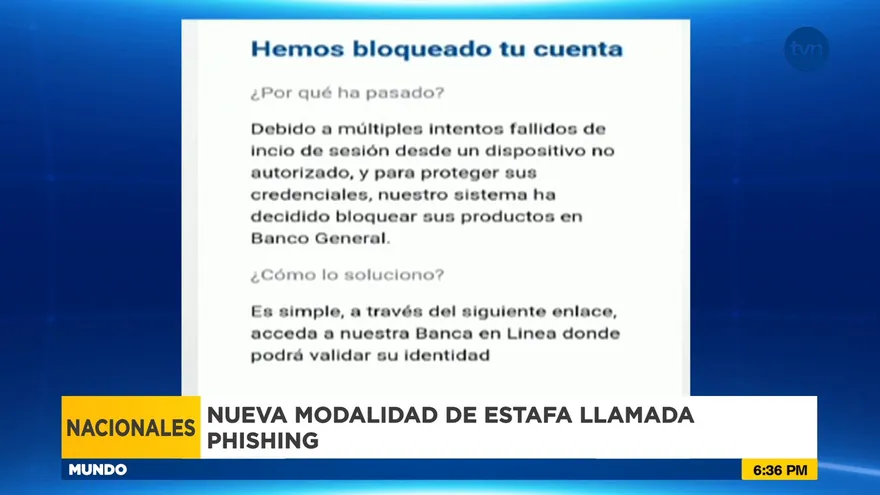 Autoridades alertan sobre el Phishing, una modalidad de estafa