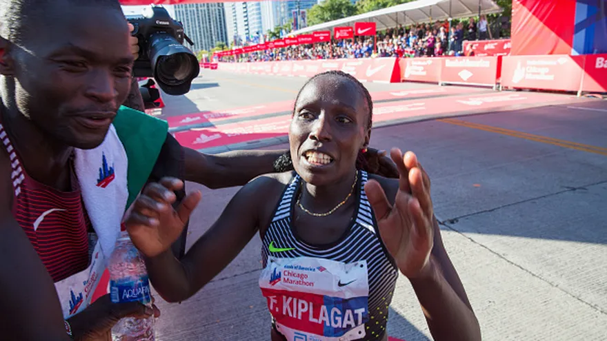 Abel Kirui y Florence Kiplagat