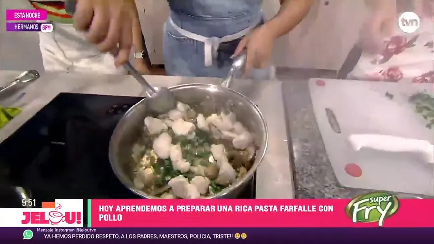 Receta: Pasta farfalle con pollo