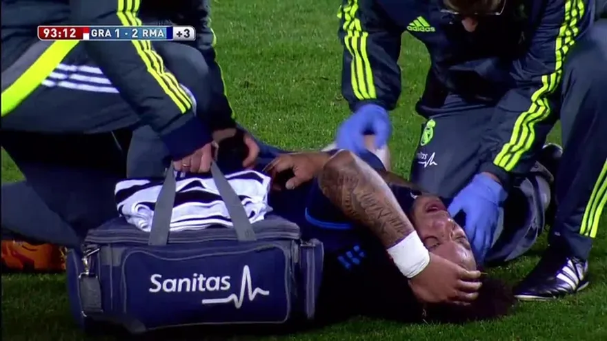 Marcelo sufre lesión en el hombro derecho y es baja frente a Roma