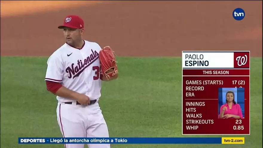 Paolo Espino lanza hoy por los Nacionales de Washington