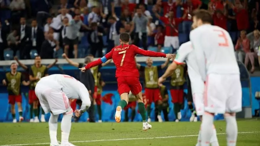 Gol de Cristiano Ronaldo. Portugal 2-1 España