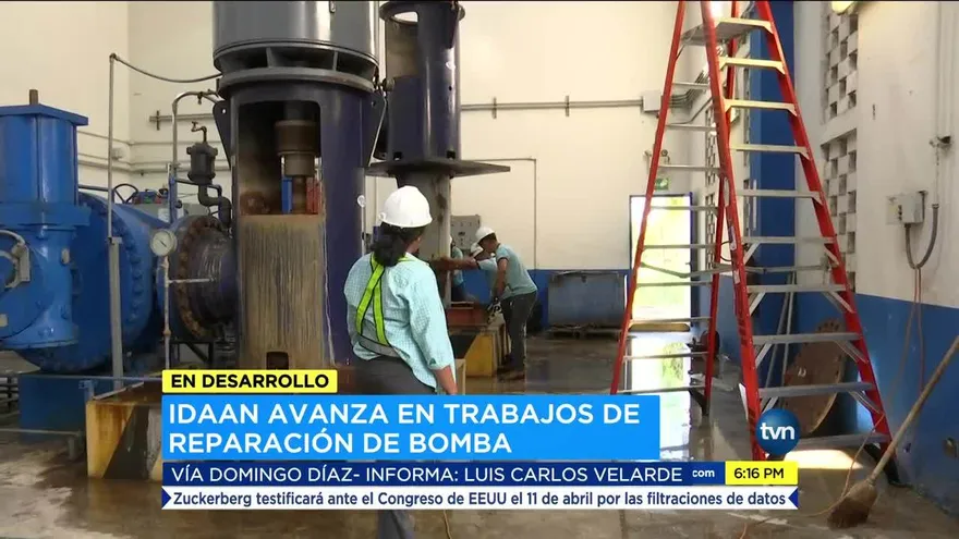 Idaan trabaja en reparar bomba en potabilizadora de Chilibre