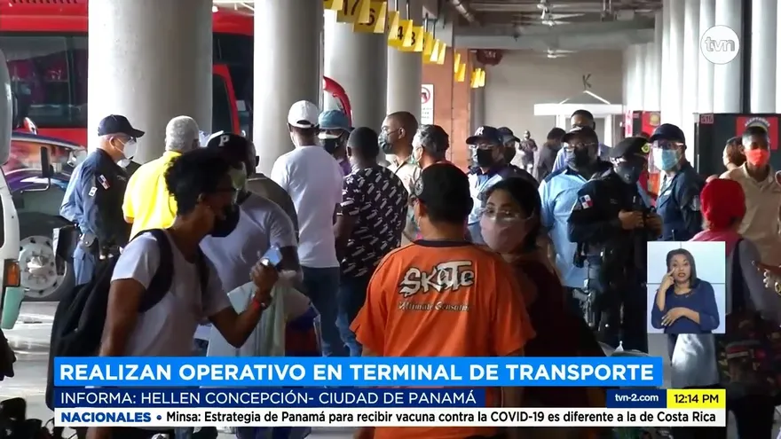 Autoridades realizan operativo en la Terminal Nacional de Transporte