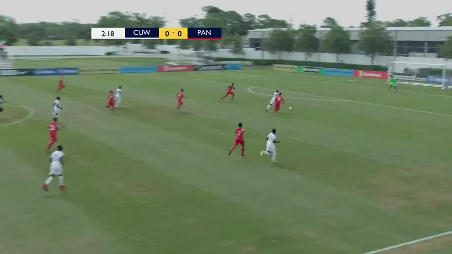 Gol de Juruel Bemadina al minuto 3 Curazao vs Panamá Premundial Sub-17 de Concacaf