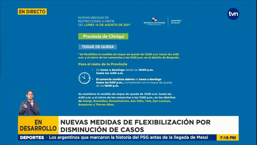 Flexibilizan toque de queda en Boquete