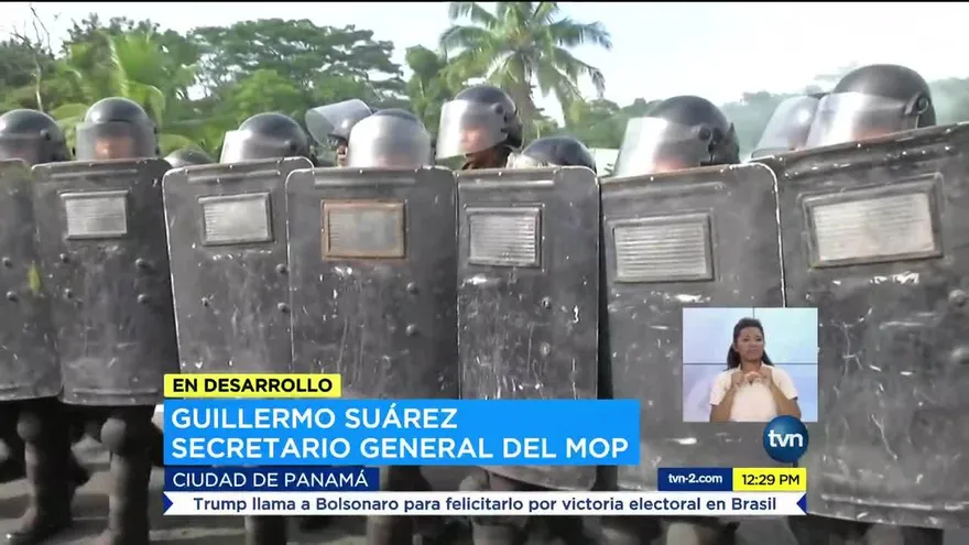 MOP responde a manifestantes de Colón