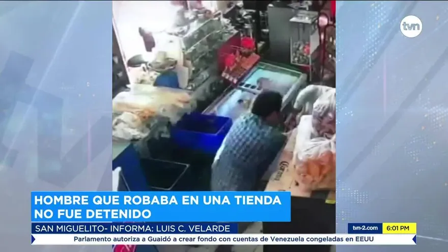 Comerciante defiende su local de un delincuente