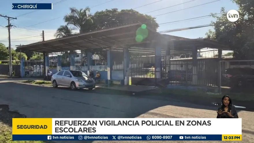 Refuerzan vigilancia policial en zonas escolares de Chiriquí ante ola de hurtos