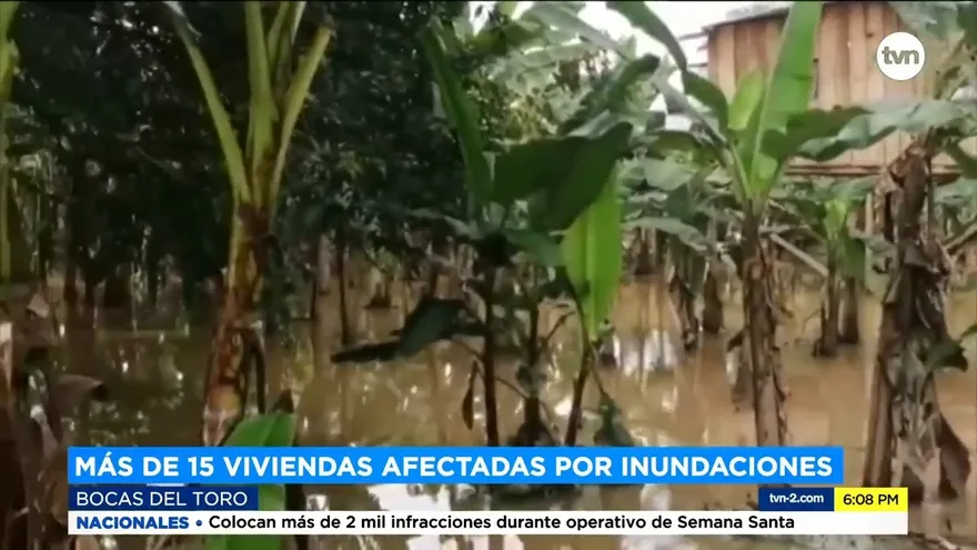 Inundaciones causan afectaciones en viviendas en Bocas del Toro