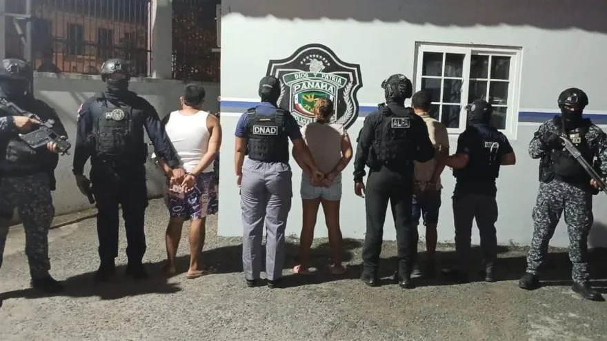 Parte de los aprehendidos en Coclé