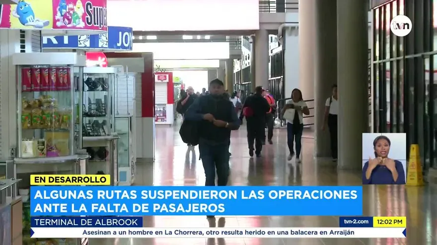 Disminuye número de viajeros en la Terminal de Albrook