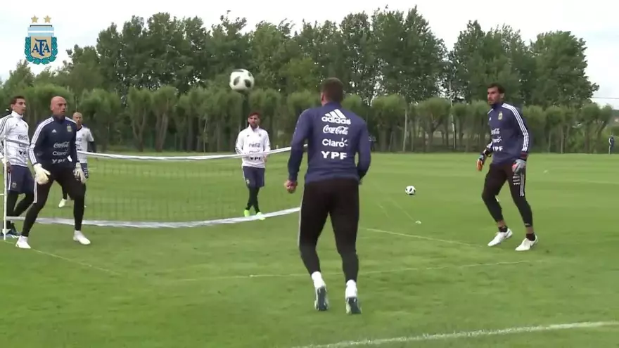 Selección Argentina ya entrena en Rusia