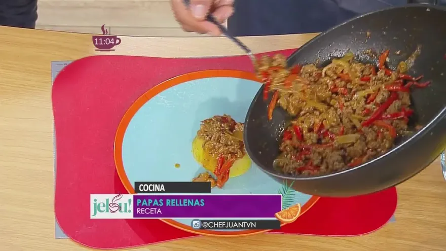 Papas rellenas de carne molida