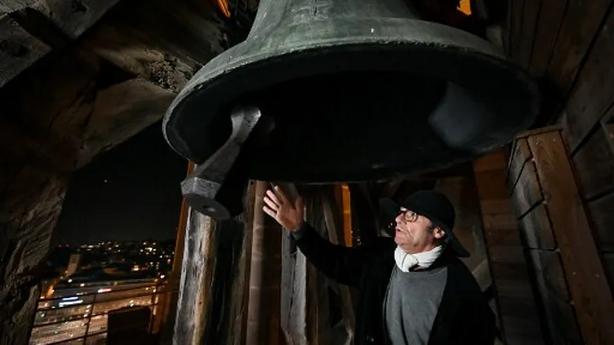 Renato Hausler desde el campanario de la catedral de Lausana