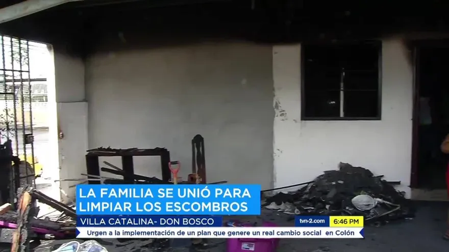 Familia lo pierde todo tras incendio en Villa Catalina