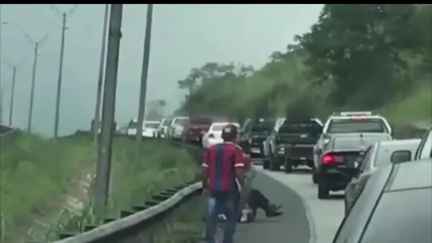 Conductores se van a los golpes en la vía Centenario