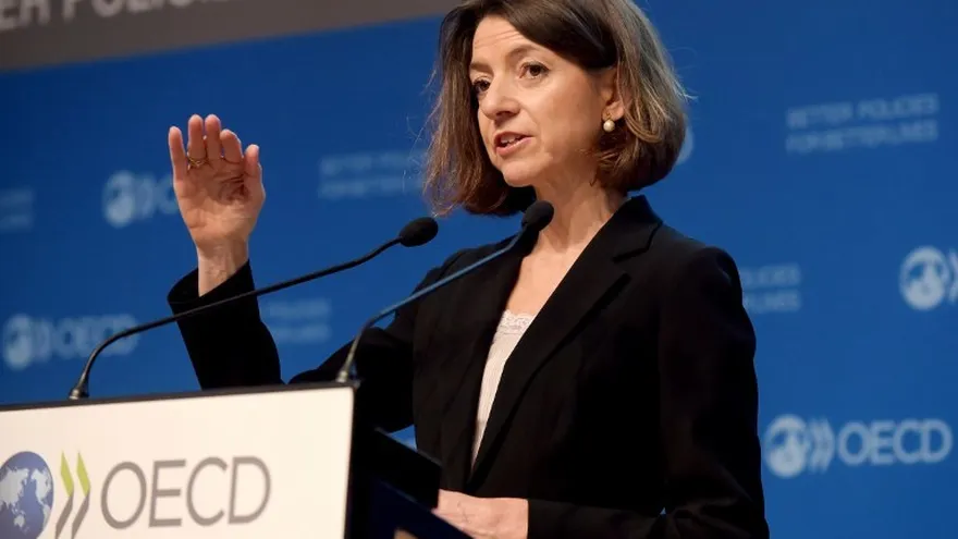 La nueva jefa economista de la Organización para la Cooperación y el Desarrollo Económicos (OCDE), Laurence Boone.
