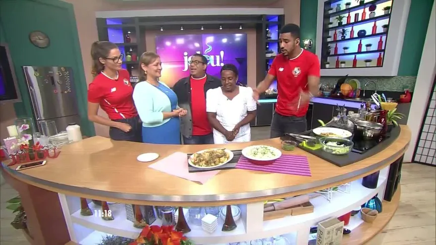 Arroz con coco y camarones al ajillo por Severina Arroyo