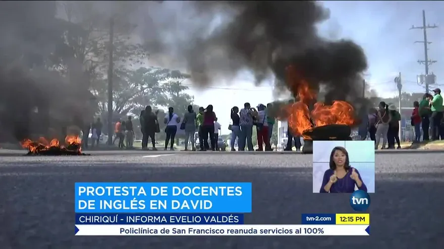 Docentes protestan en Chiriquí