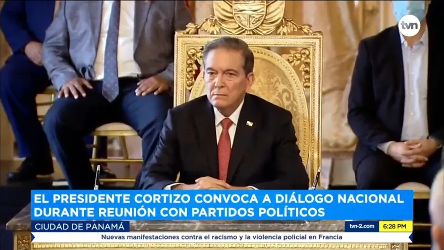 El presidente Cortizo se reúne con líderes de partidos políticos y convoca a un diálogo nacional.