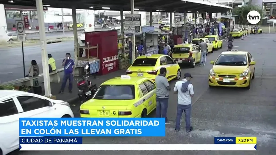 Taxistas solidarios en medio de pandemia de COVID-19 en Panamá