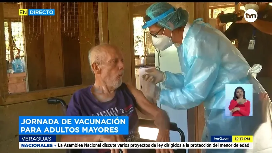 Inicia vacunación de personas de la tercera edad en Veraguas