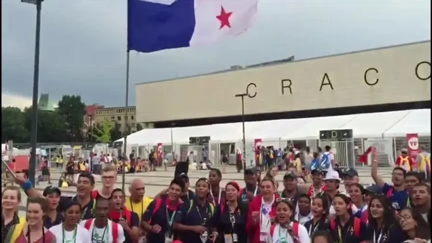 Panameños alegres en Cracovia