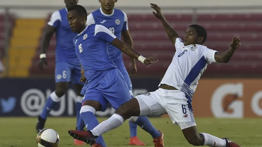 Acción del partido de Copa Centroamericana entre Panamá y NIcaragua