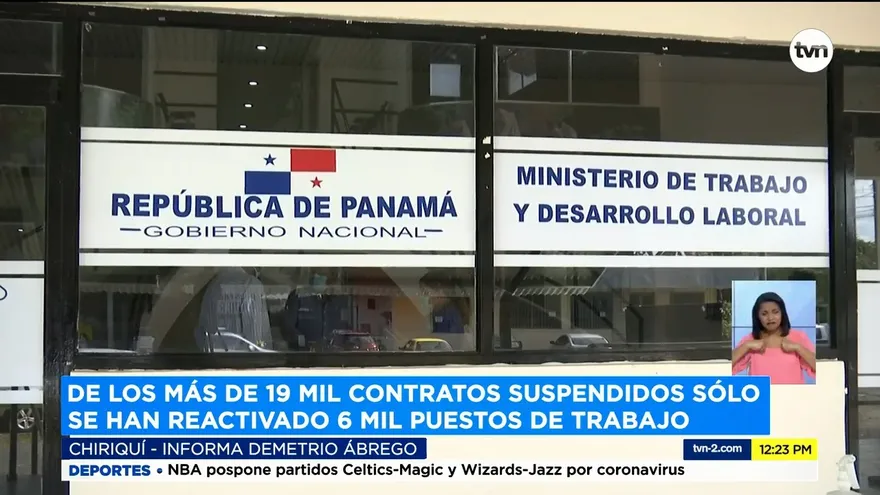Baja reactivación de contratos en la provincia de Chiriquí