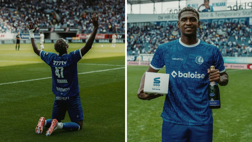 Josué Vergara golea y es elegido el mejor jugador del partido ante Brujas en la liga de Bélgica