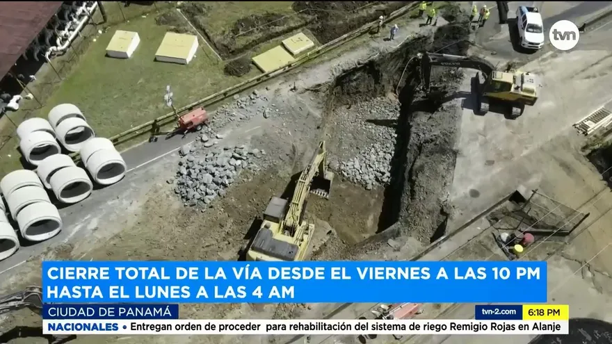 Continúa trabajos de rehabilitación en la vía Panamericana