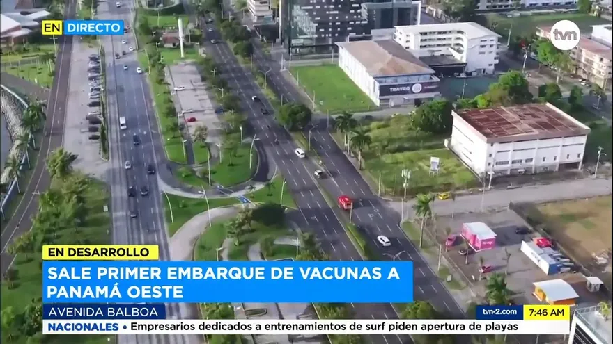 Sale el primer embarque de vacunas a Panamá Oeste