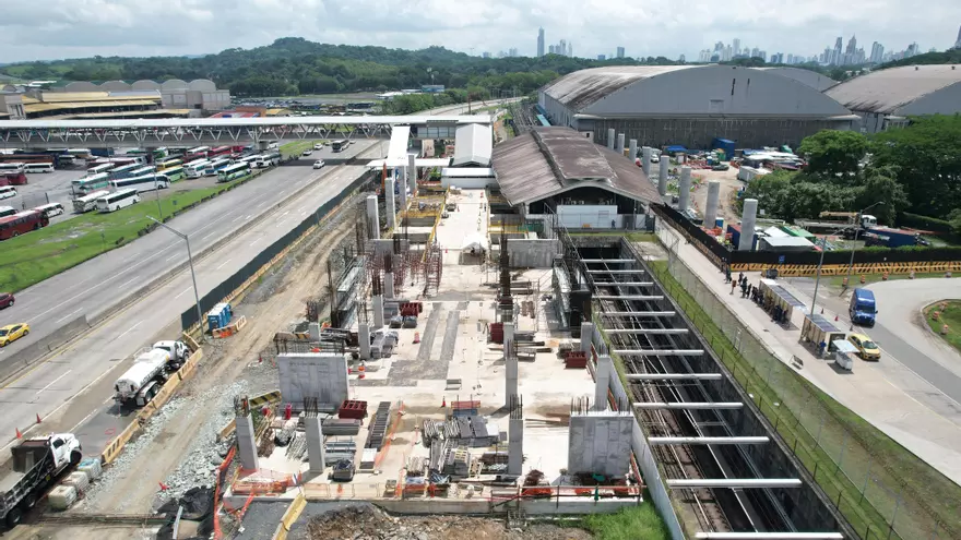 Avanzan adecuaciones en estación Albrook por obras de la futura Línea 3