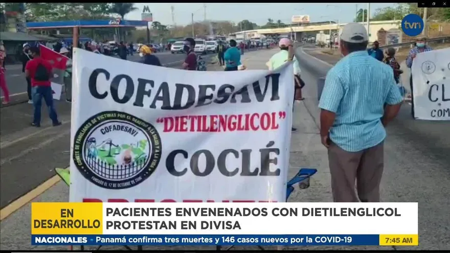 Pacientes envenenados con dietilenglicol protestan en Divisa