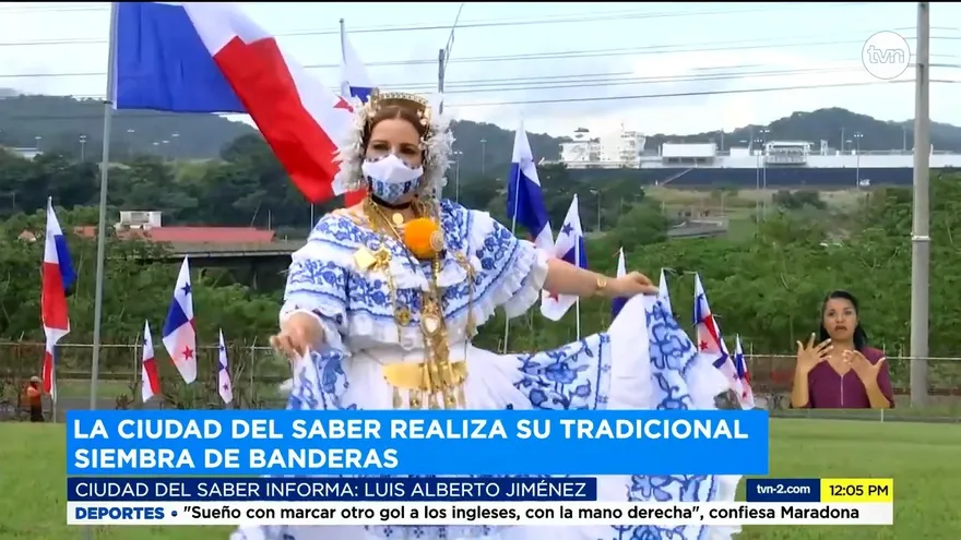 Realizan siembra de banderas en Ciudad del Saber
